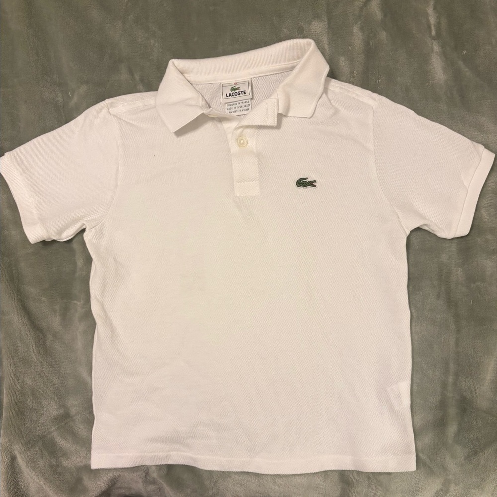 Lacoste Kids White Polo Shirt